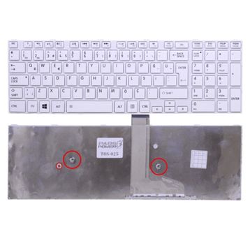 Toshiba Satellite C55-A-157 Beyaz Klavye