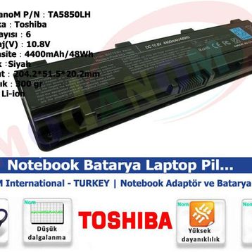Toshiba Satellite C870D-00G C870D-00M Uyumlu Notebook Batarya