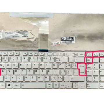 Toshiba Satellite S875 Beyaz Klavye