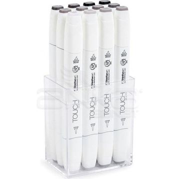 Touch 12'li Set Sıcak Griler Twin Marker Kalem