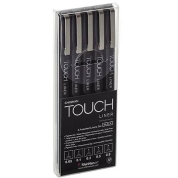 Touch Liner SH4100005 5li Siyah Teknik Çizim Kalemi