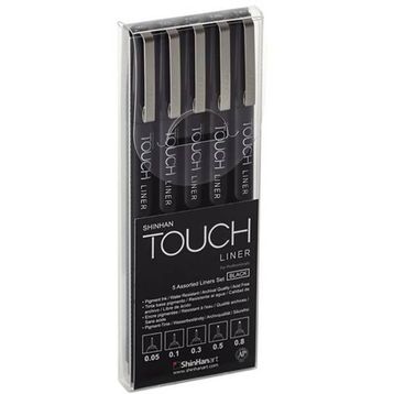 Touch Liner SH4100005 5li Siyah Teknik Çizim Kalemi