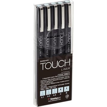 Touch SH4101205 5'li Set Cool Grey Liner Teknik Çizim Kalemi