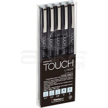 Touch SH4101205 5'li Set Cool Grey Liner Teknik Çizim Kalemi