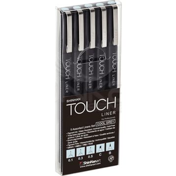 Touch SH4101205 5'li Set Cool Grey Liner Teknik Çizim Kalemi