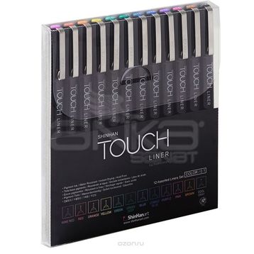 Touch SH4301205 12'li Set Renkli Liner Teknik Çizim Kalemi
