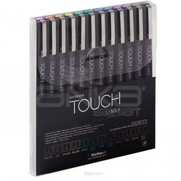 Touch SH4301205 12'li Set Renkli Liner Teknik Çizim Kalemi