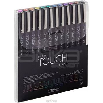 Touch SH4301205 12'li Set Renkli Liner Teknik Çizim Kalemi