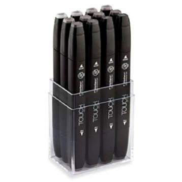 Touch Twin Marker 1101201 Sıcak Griler 12'li Marker Set
