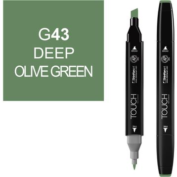 Touch Twin Marker G43 Deep Olive Green Çizim Kalemi