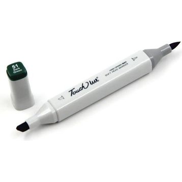 Touchliit BG51 Dark Green Çift Taraflı Marker Kalem