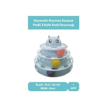 Tower Of Tracks 3 Katlı Dayanıklı Kaymaz Kauçuk Pedli Kedi Oyuncağı