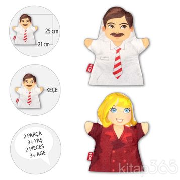 Tox 2 Parça Ebeveyn El Kukla Set Eğitici Oyuncak