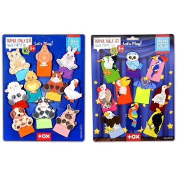 Tox Evcil Hayvanlar ve Uçan Hayvanlar T772 T222 2 Set 20 Parça Parmak Kukla