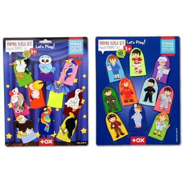 Tox Meslekler ve Uçan Hayvanlar T761 T222 2 Set 20 Parça Parmak Kukla