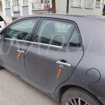 Toyota Auris 2007 2013 Paslanmaz Çelik 4 Kapı Krom Kapı Kolu