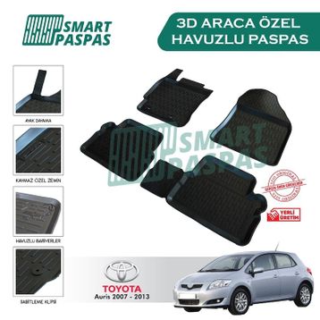Toyota Auris 2007 3D Havuzlu Paspas