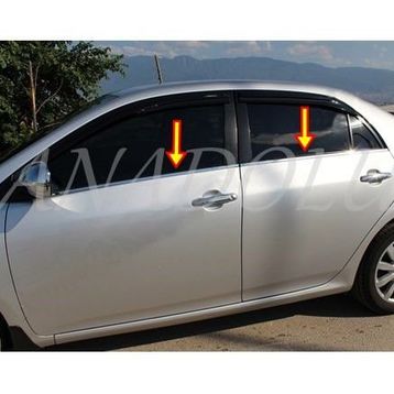 TOYOTA COROLLA 2007-2013 4 Parça Krom Cam Çıtası