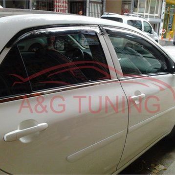 TOYOTA COROLLA 2007-2013 4 Parça Krom Cam Çıtası