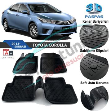 Toyota Corolla 3D Universal Havuzlu Paspas