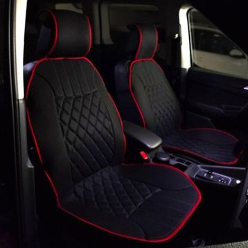 Toyota Corolla Elegance Serisi Siyah Kırmızı Eski Lüx Ön 2'li Oto Koltuk Minderi Set