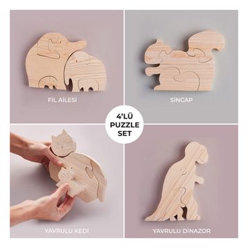 Toytoy Ahşap Puzzle Oyuncak Seti