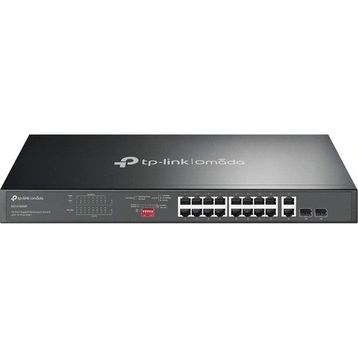 TP-Link Omada DS1018GMP 16 Port Gigabit + 2x1GB RJ45/SFP Combo 250W 250 mt PoE Mesafe Metal Rackmount Kasa Switch