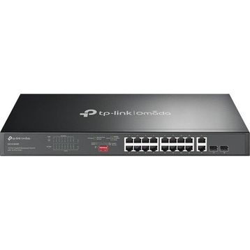 TP-Link Omada DS1018GMP 16 Port Gigabit + 2x1GB RJ45/SFP Combo 250W 250 mt PoE Mesafe Metal Rackmount Kasa Switch