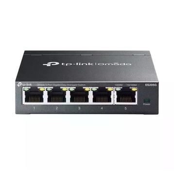 TP-Link Omada ES205GP 5 Port 10/100/1000 4 Port Poe+ 5xGigabit RJ45 Poe+ 65W Metal Kasa Yönetilebilir Switch