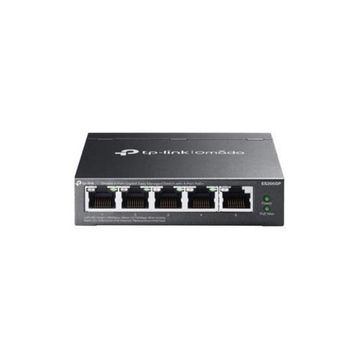 TP-Link Omada ES205GP 5 Port 10/100/1000 4 Port Poe+ 5xGigabit RJ45 Poe+ 65W Metal Kasa Yönetilebilir Switch