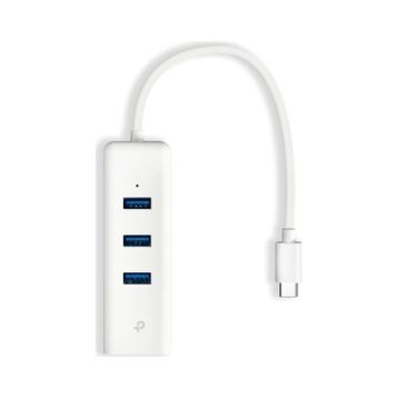 TP-Link UE330C Usb 3.0 Type-C 3 Port Beyaz Hub Gigabit Ethernet Ağ Adaptörü