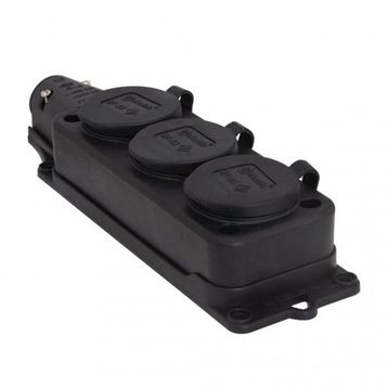 TPlast 1X16A Kauçuk Üçlü Grup Priz