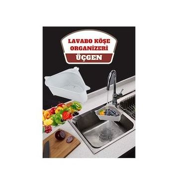 Transformacion 716632 Barazza Beyaz Üçgen Lavabo Köşe Süzgeçli Organizer