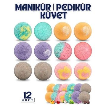 Transformacion 717653 12 Adet Pedikür Manikür Banyo Bombası Topu