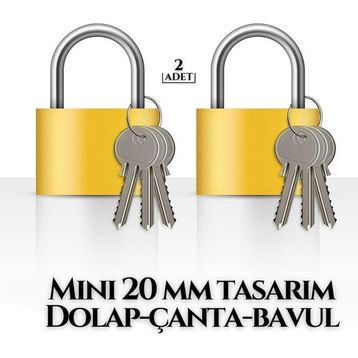 Transformacion 718880 Mini 20 mm 2 Adet Dolap Çanta Bavul Kilidi