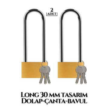 Transformacion 718882 Long 30 mm 2 Adet Dolap Çanta Bavul Kilidi