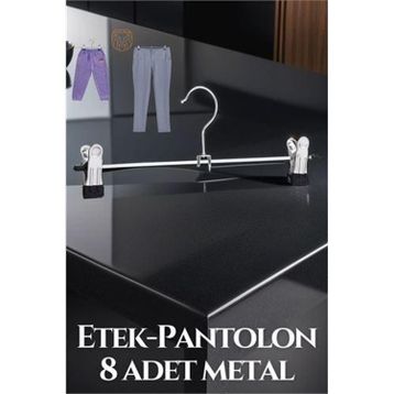 Transformacion 719536 Metal Etek Pantolon Eşarp 8 Adet Kıskaçlı Askı