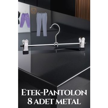 Transformacion 719536 Metal Etek Pantolon Eşarp 8 Adet Kıskaçlı Askı