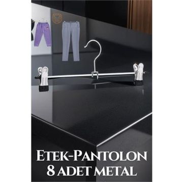 Transformacion 719536 Metal Etek Pantolon Eşarp 8 Adet Kıskaçlı Askı