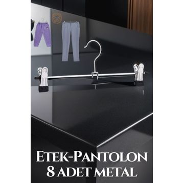 Transformacion 719536 Metal Etek Pantolon Eşarp 8 Adet Kıskaçlı Askı