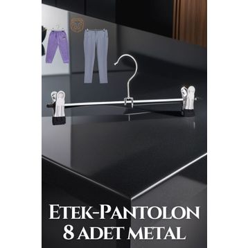 Transformacion 719536 Metal Etek Pantolon Eşarp 8 Adet Kıskaçlı Askı