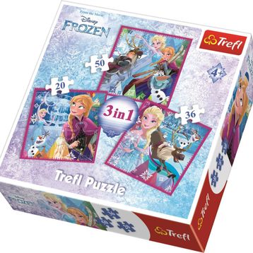 Trefl Frozen 20+36+50 3'lü Parça Puzzle