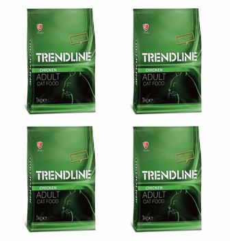 Trendline Tavuklu 4x1 kg Yetişkin Kedi Maması