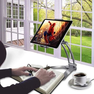 Trendypazar 360 Derece Dönebilen Mutfak Masaüstü Ayarlanabilir Esnek Ayaklı Metal Gövdeli Telefon Tablet Tutucu
