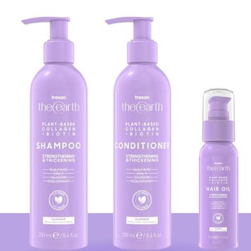 Tresan The Earth Plant Based Collagen 250 ml Biotin Şampuan 75 ml Saç Kremi + 75 ml Saç Yağı