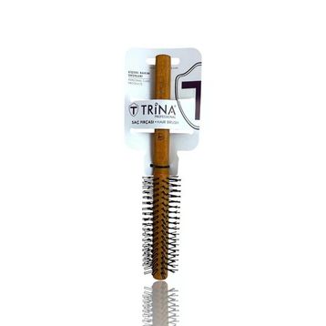 Trina 0053 Ahşap Sap Yuvarlak Erkek Saç Fırçası