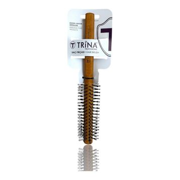 Trina 0053 Ahşap Sap Yuvarlak Erkek Saç Fırçası