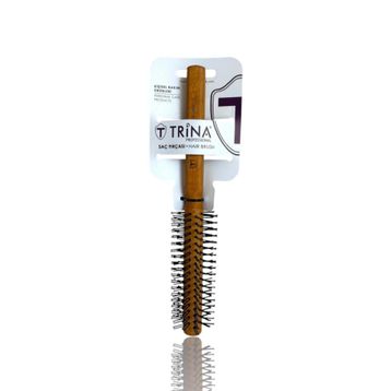 Trina 0053 Ahşap Sap Yuvarlak Erkek Saç Fırçası