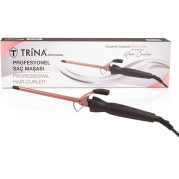 Trina Afro Dalga 9.5 mm + 20 cm Ekstra Uzun Başlık Gold Seramik Maşa