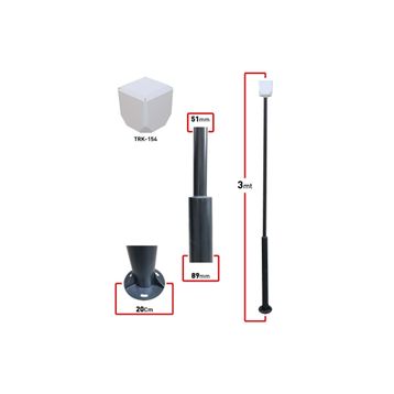TRK 3 mt 89x51x2 mm + Küp Kamera Direği